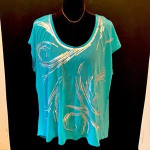 Maurices shear teal top